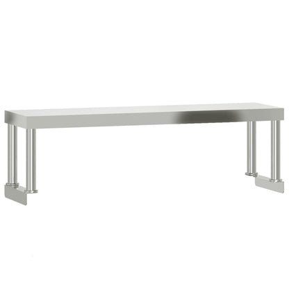 Virtuves Darba Galds Ar Plauktu, 110X30X120 Cm, Tērauds