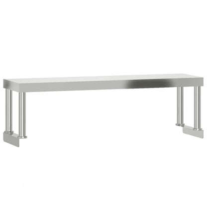 Virtuves Darba Galds Ar Plauktu, 110X55X120 Cm, Tērauds