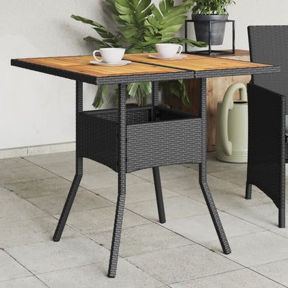 Dārza Galds Ar Stikla Virsmu, 80X80X75 Cm, Pe Rotangpalma