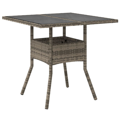 Dārza Galds Ar Stikla Virsmu, 80X80X75 Cm, Pe Rotangpalma