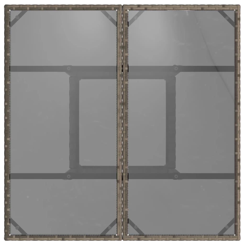 Dārza Galds Ar Stikla Virsmu, 80X80X75 Cm, Pe Rotangpalma