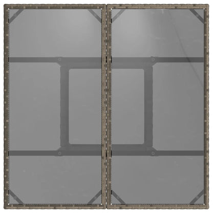 Dārza Galds Ar Stikla Virsmu, 80X80X75 Cm, Pe Rotangpalma