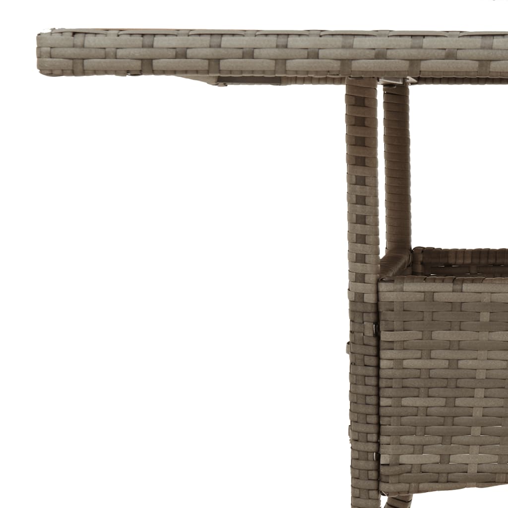 Dārza Galds Ar Stikla Virsmu, 80X80X75 Cm, Pe Rotangpalma