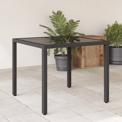 Dārza Galds Ar Stikla Virsmu, 90X90X75 Cm, Pe Rotangpalma