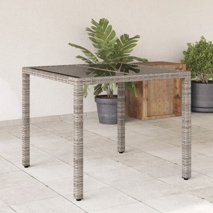 Dārza Galds Ar Stikla Virsmu, 90X90X75 Cm, Pe Rotangpalma