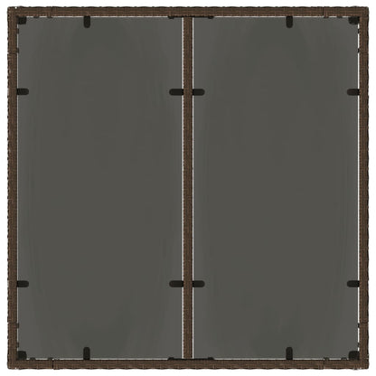 Dārza Galds Ar Stikla Virsmu, 90X90X75 Cm, Pe Rotangpalma