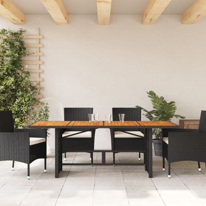 Dārza Galds Ar S Virsmu, Melns, 190X80X75 Cm, Pe Pinums