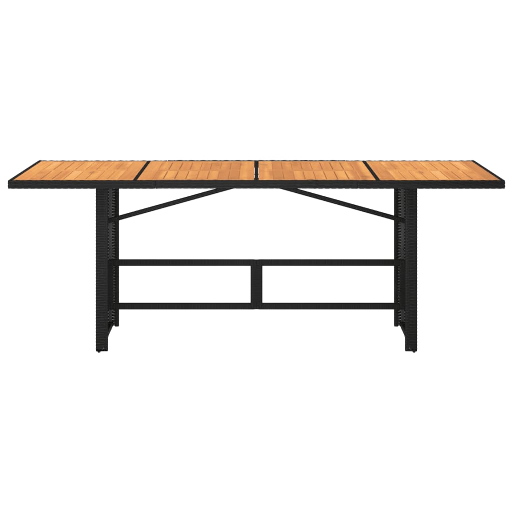 Dārza Galds Ar S Virsmu, Melns, 190X80X75 Cm, Pe Pinums