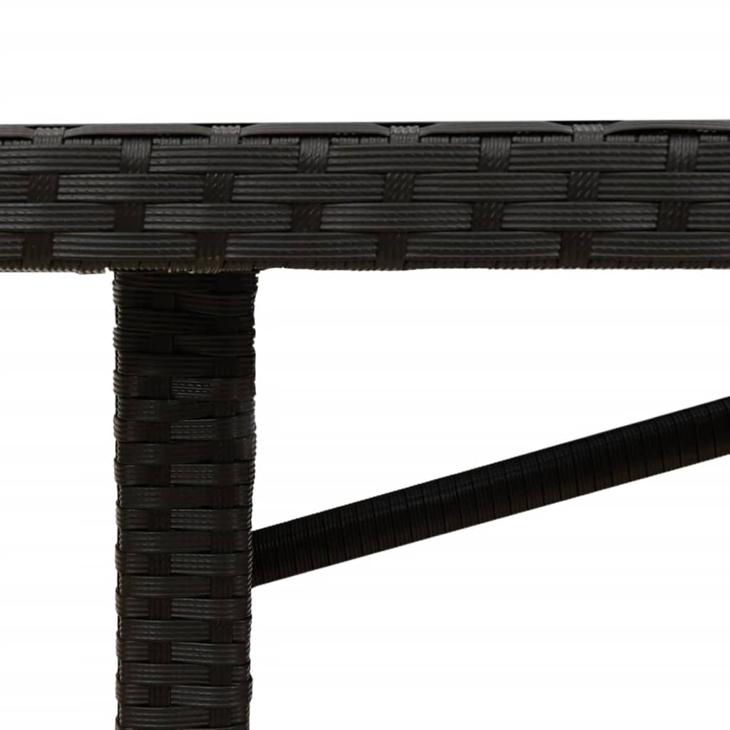 Dārza Galds Ar S Virsmu, Melns, 190X80X75 Cm, Pe Pinums