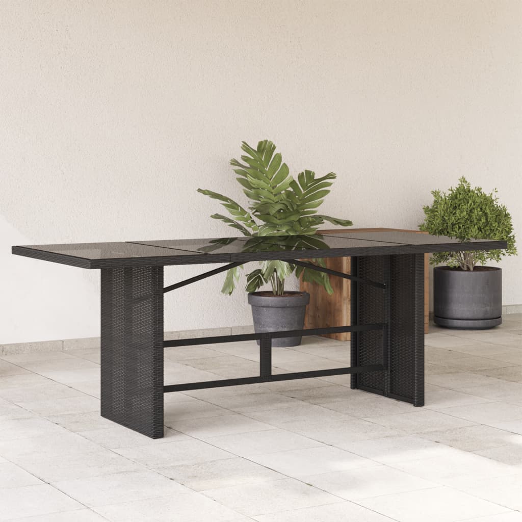 Dārza Galds Ar S Virsmu, Melns, 190X80X75 Cm, Pe Pinums