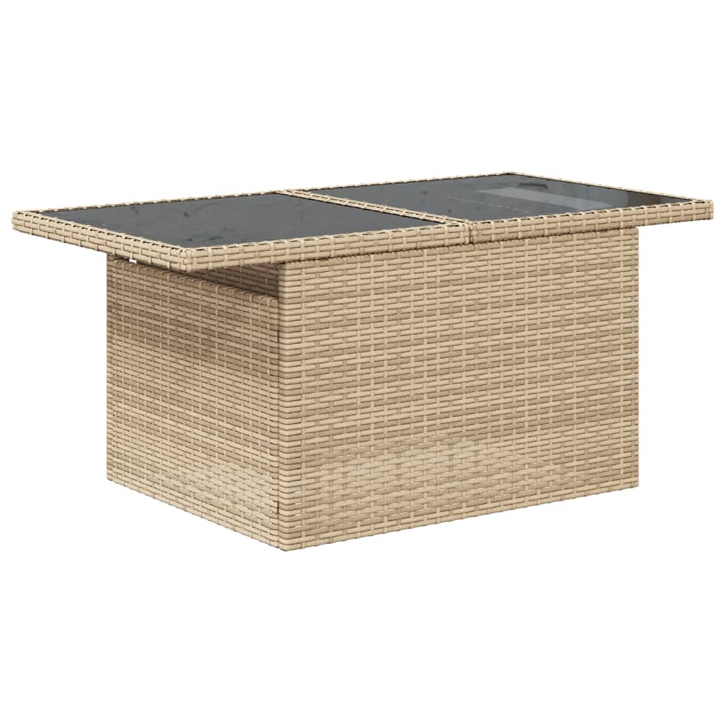 Dārza Galds Ar Stikla Virsmu, 100X55X73Cm, Pe Rotangpalma