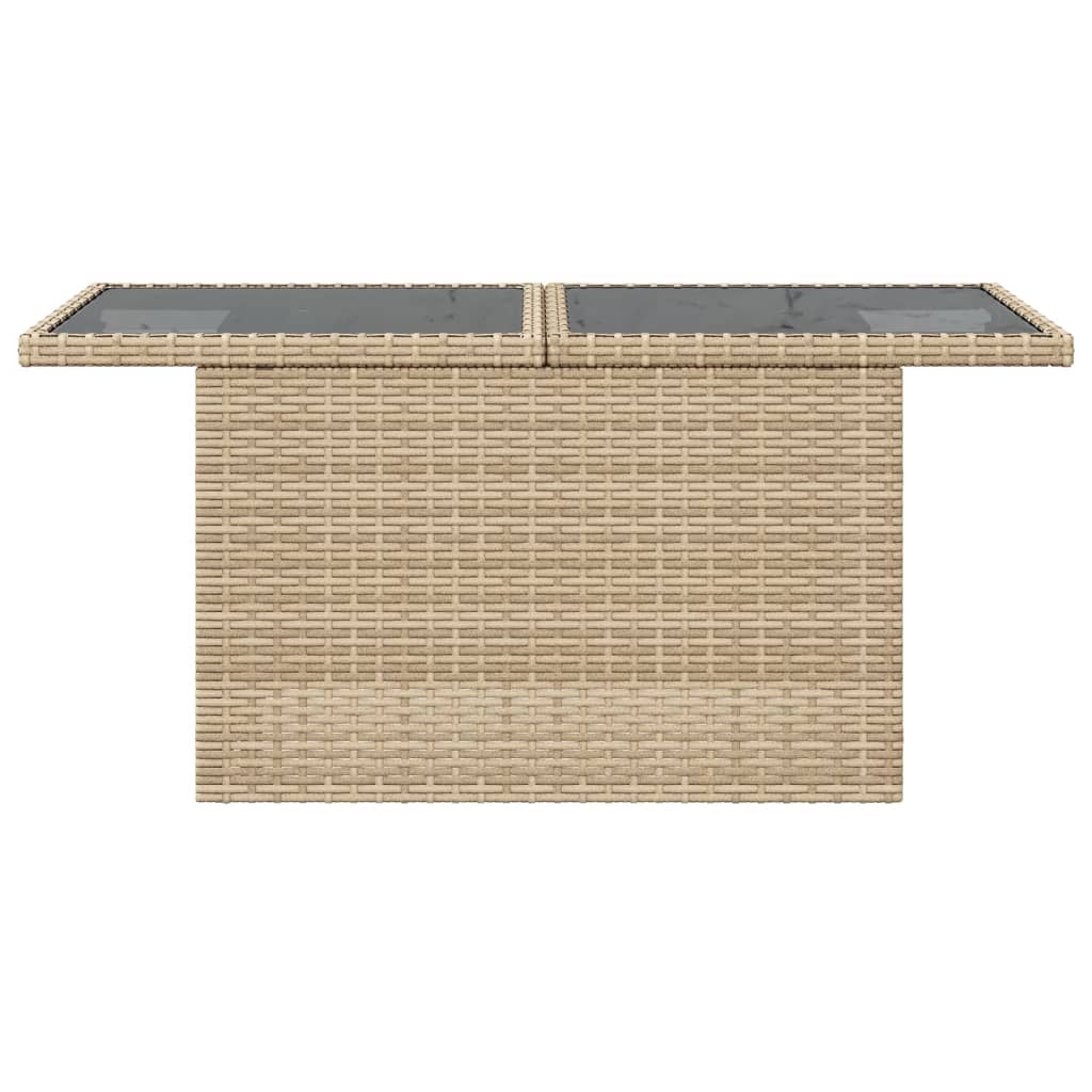 Dārza Galds Ar Stikla Virsmu, 100X55X73Cm, Pe Rotangpalma