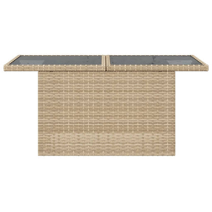 Dārza Galds Ar Stikla Virsmu, 100X55X73Cm, Pe Rotangpalma