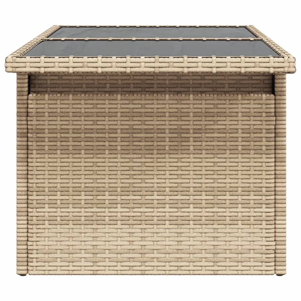 Dārza Galds Ar Stikla Virsmu, 100X55X73Cm, Pe Rotangpalma