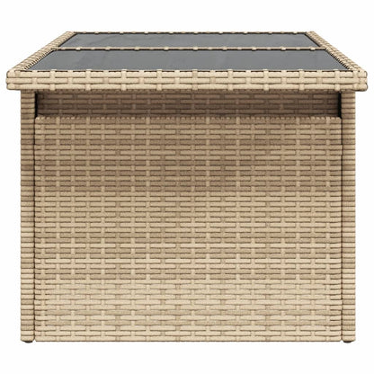 Dārza Galds Ar Stikla Virsmu, 100X55X73Cm, Pe Rotangpalma