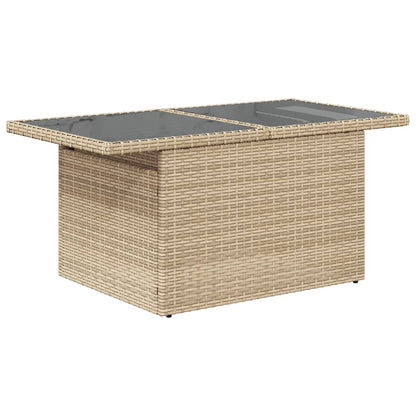 Dārza Galds Ar Stikla Virsmu, 100X55X73Cm, Pe Rotangpalma