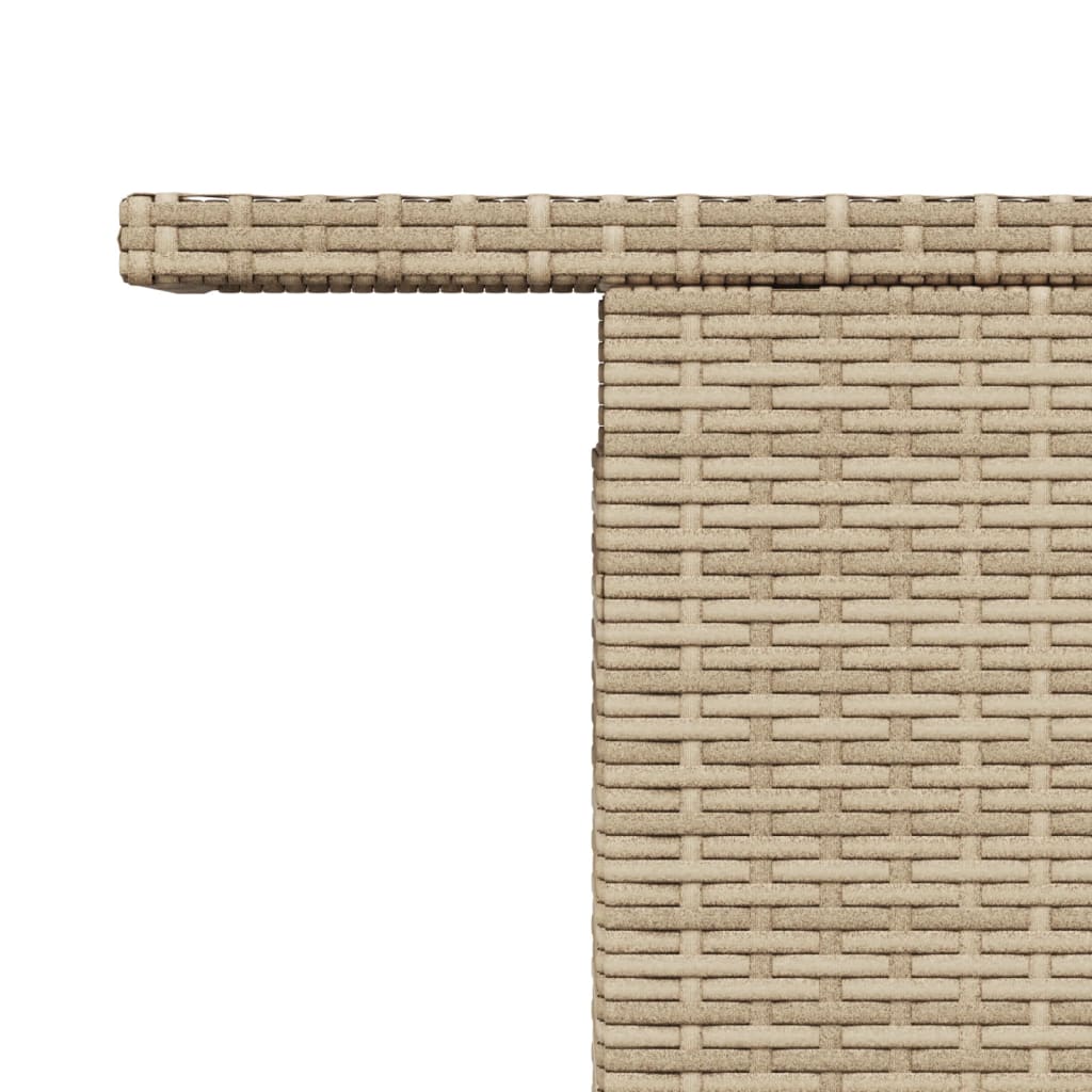 Dārza Galds Ar Stikla Virsmu, 100X55X73Cm, Pe Rotangpalma