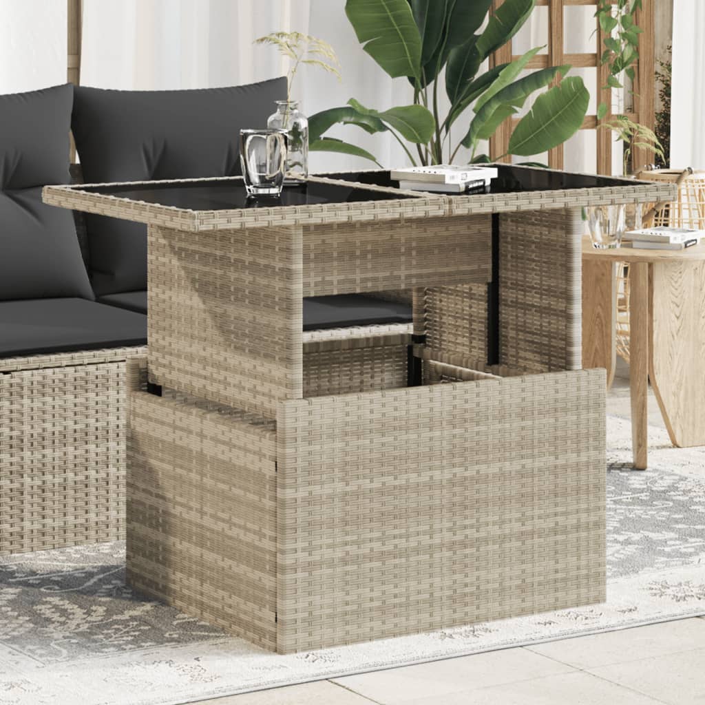 Dārza Galds Ar Stikla Virsmu, 100X55X73Cm, Pe Rotangpalma