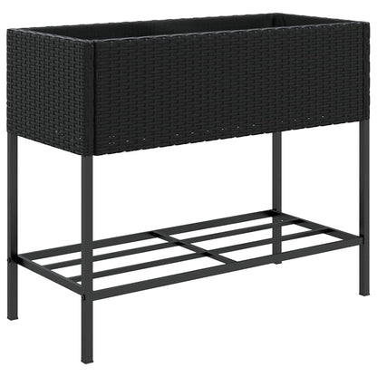 Dārza Puķu Kastes Ar Plauktu, 2 Gab., Pe Rotangpalma
