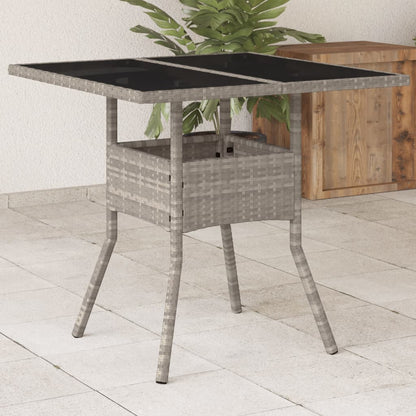 Dārza Galds Ar Stikla Virsmu, 80X80X75 Cm, Pe Rotangpalma