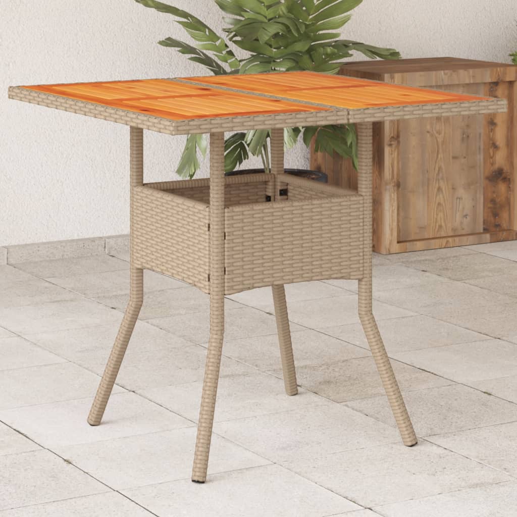 Dārza Galds Ar Stikla Virsmu, 80X80X75 Cm, Pe Rotangpalma