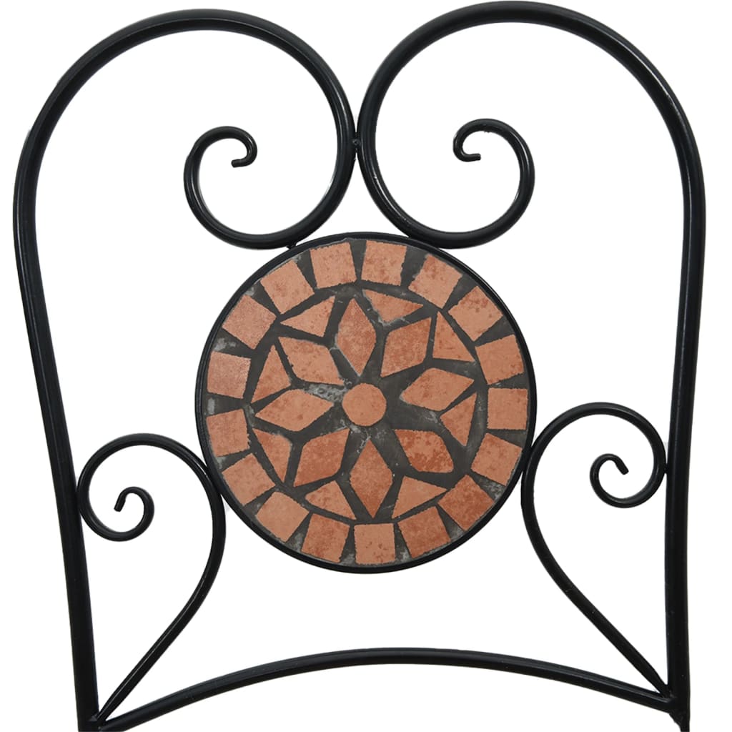 Bistro Krēsli, Salokāmi, 2 Gab., Sarkanbrūni, Keramika