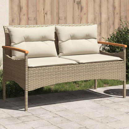 Dārza Sols Ar Matračiem, 116X62,5X74 Cm, Pelēks, Pe Rotangpalma
