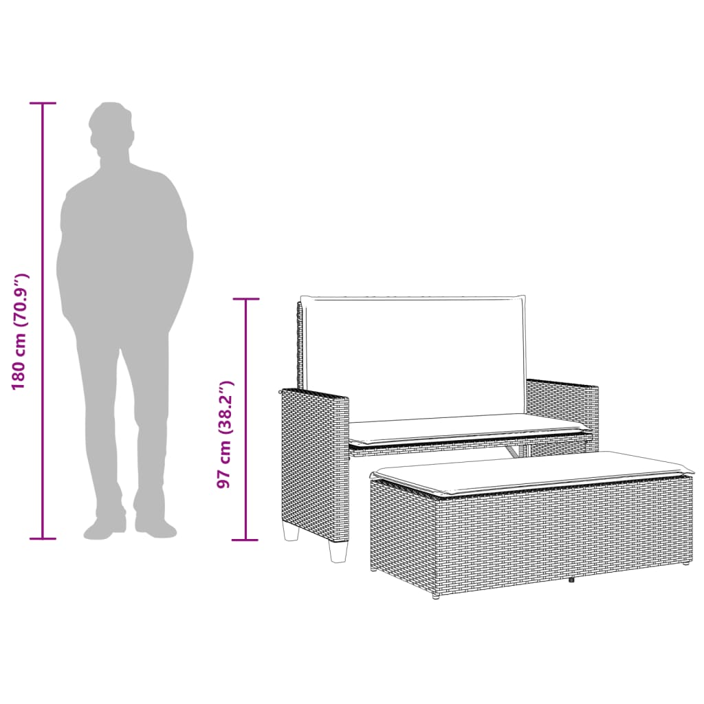 Dārza Sols Ar Matračiem Un Kājsoliņu, Pe Rotangpalma