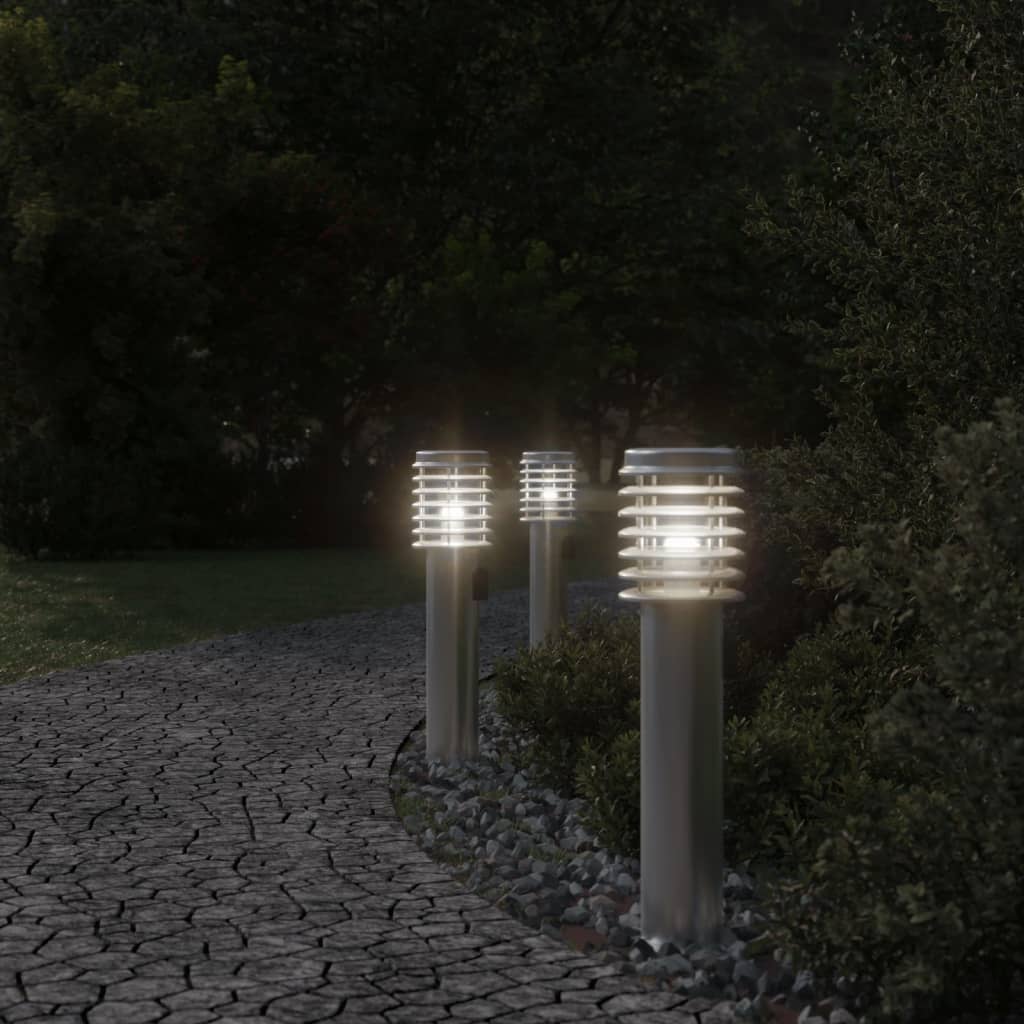 Āra Zemes Lampa , 60 Cm, Nerūsējošs Tērauds Sudraba