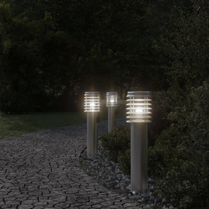 Āra Zemes Lampa , 60 Cm, Nerūsējošs Tērauds Sudraba