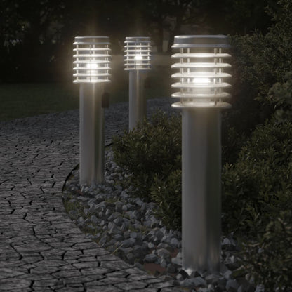 Āra Zemes Lampa , 60 Cm, Nerūsējošs Tērauds Sudraba