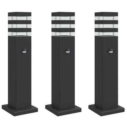 Āra Zemes Lampas , Melns, 3 Gb., , Alumīnijs 50 Cm