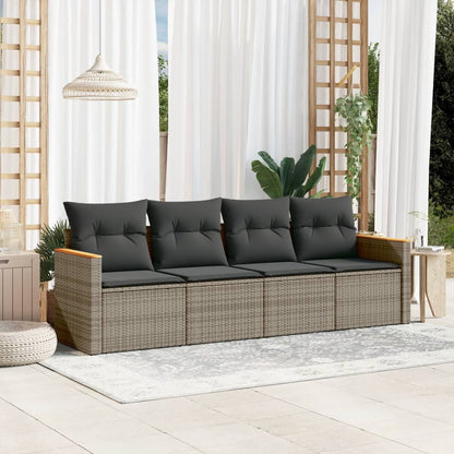 5-Daļīgs Dārza Dīvāna Komplekts Ar Matračiem, Pe Rotangpalma