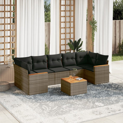 8-Daļīgs Dārza Dīvāna Komplekts, Matrači, Pe Rotangpalma