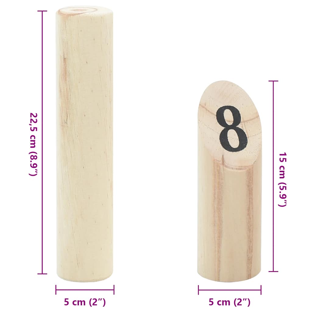 Kubb Spēle Ar Somu, Priedes Masīvkoks