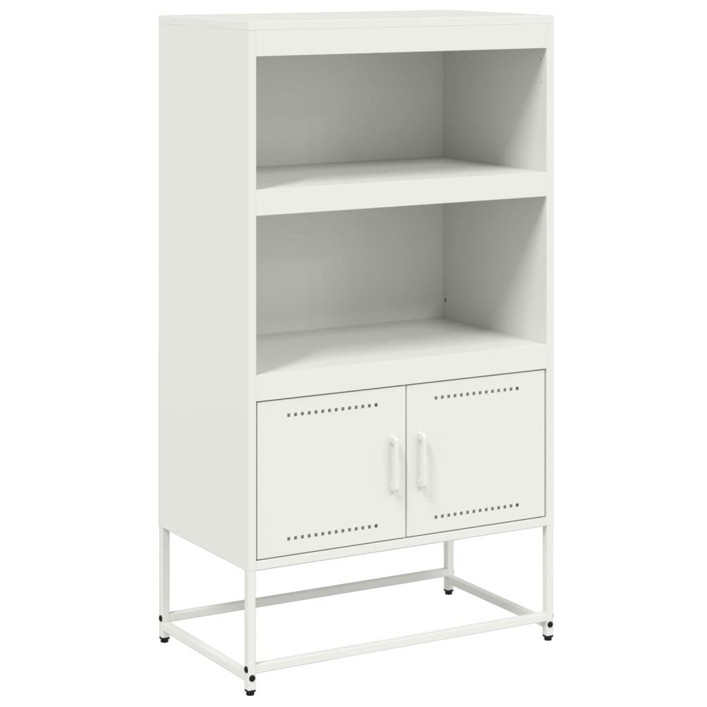Augstais Skapītis, Balts, 68,5X38,5X123,5 Cm, Tērauds