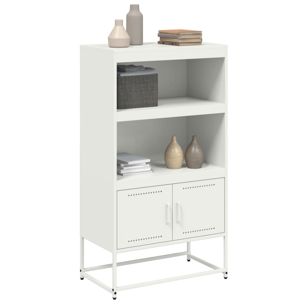 Augstais Skapītis, Balts, 68,5X38,5X123,5 Cm, Tērauds