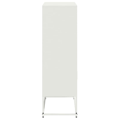 Augstais Skapītis, Balts, 68,5X38,5X123,5 Cm, Tērauds