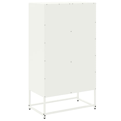 Augstais Skapītis, Balts, 68,5X38,5X123,5 Cm, Tērauds