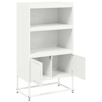Augstais Skapītis, Balts, 68,5X38,5X123,5 Cm, Tērauds