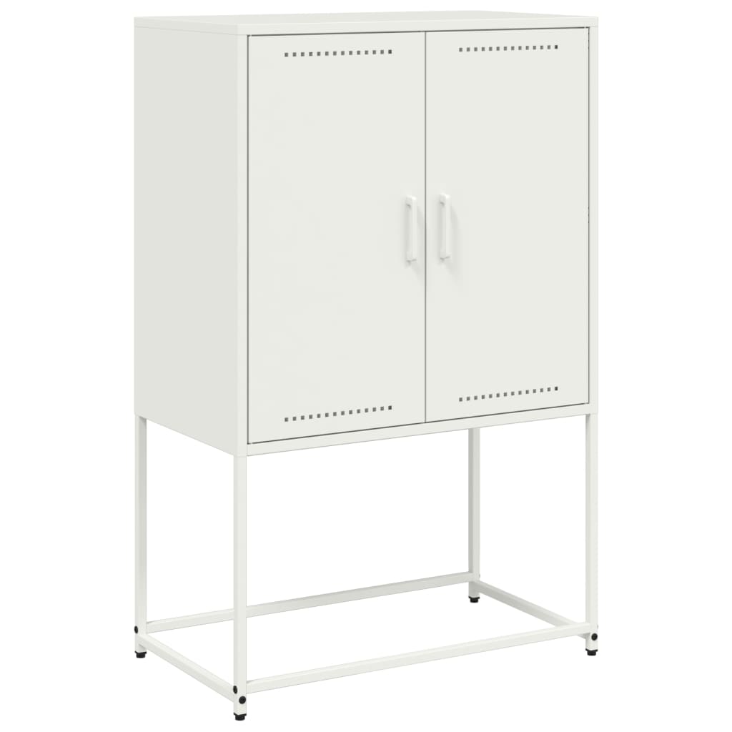 Augstais Skapītis, Balts, 68,5X38,5X107 Cm, Tērauds