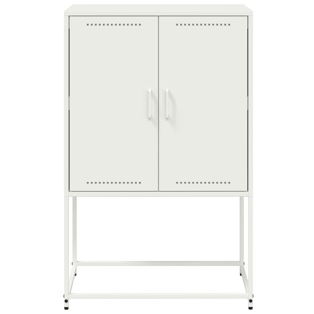Augstais Skapītis, Balts, 68,5X38,5X107 Cm, Tērauds