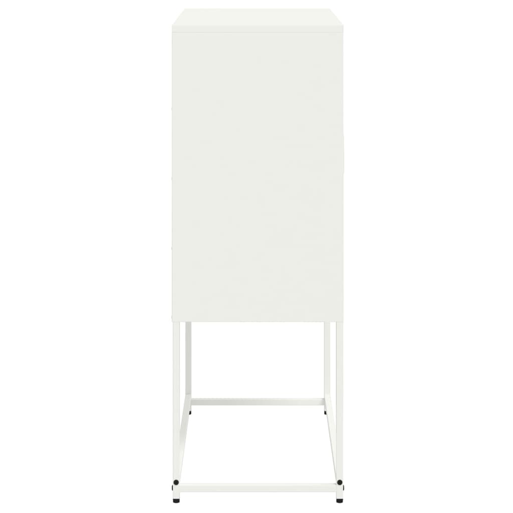 Augstais Skapītis, Balts, 68,5X38,5X107 Cm, Tērauds