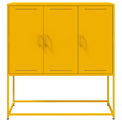 Augstais Skapītis, Sinepju Dzeltens, 100,5X39X107 Cm, Tērauds