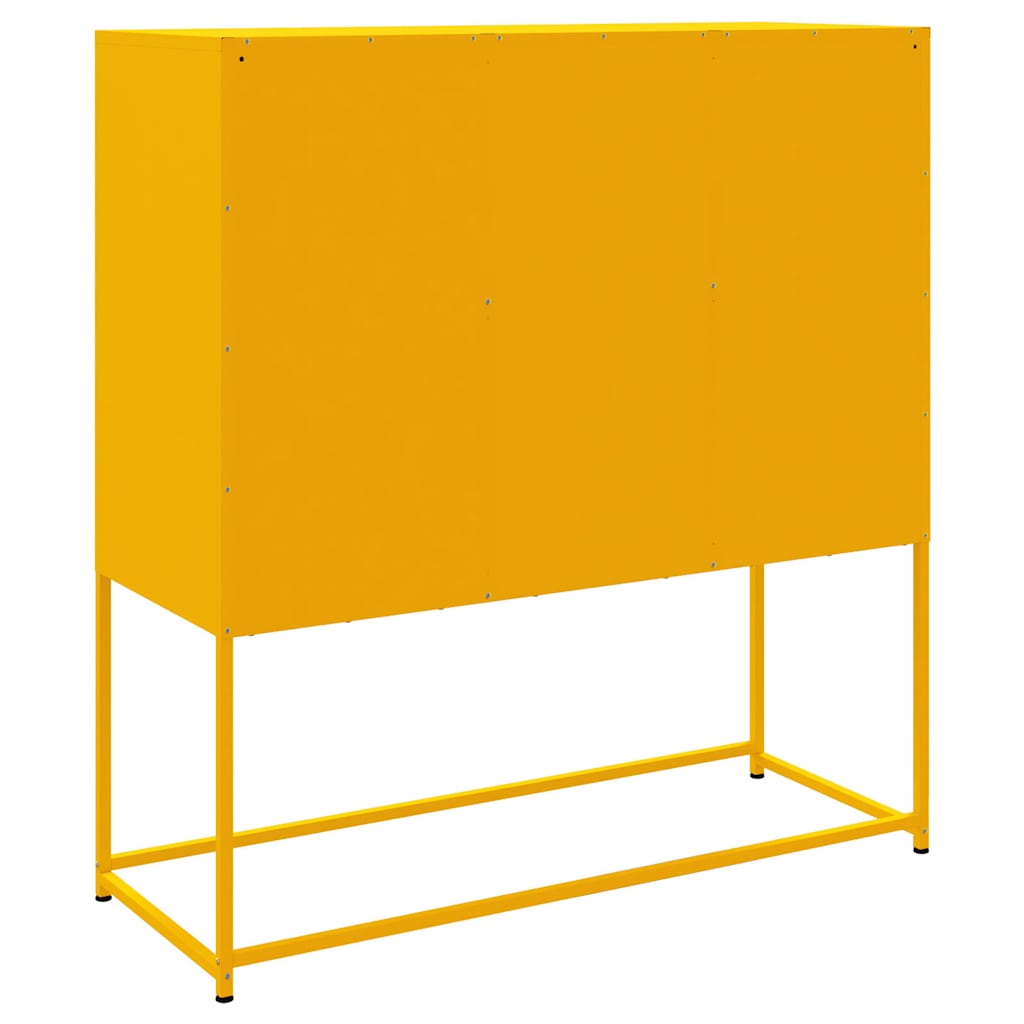 Augstais Skapītis, Sinepju Dzeltens, 100,5X39X107 Cm, Tērauds