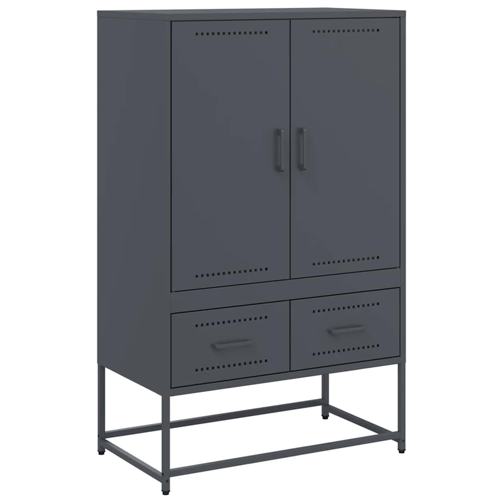 Augstais Skapītis Pelēks 68X39X111,5 Cm, Tērauds