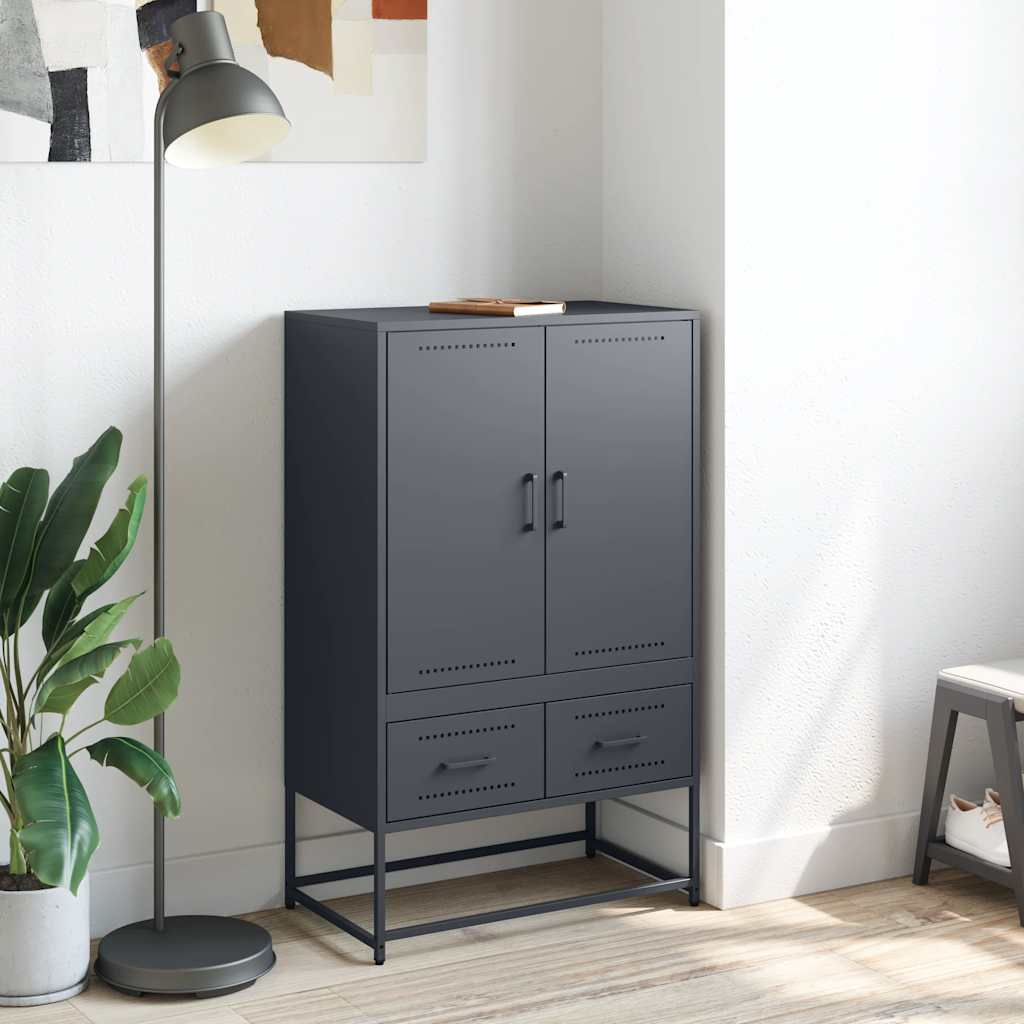 Augstais Skapītis Pelēks 68X39X111,5 Cm, Tērauds