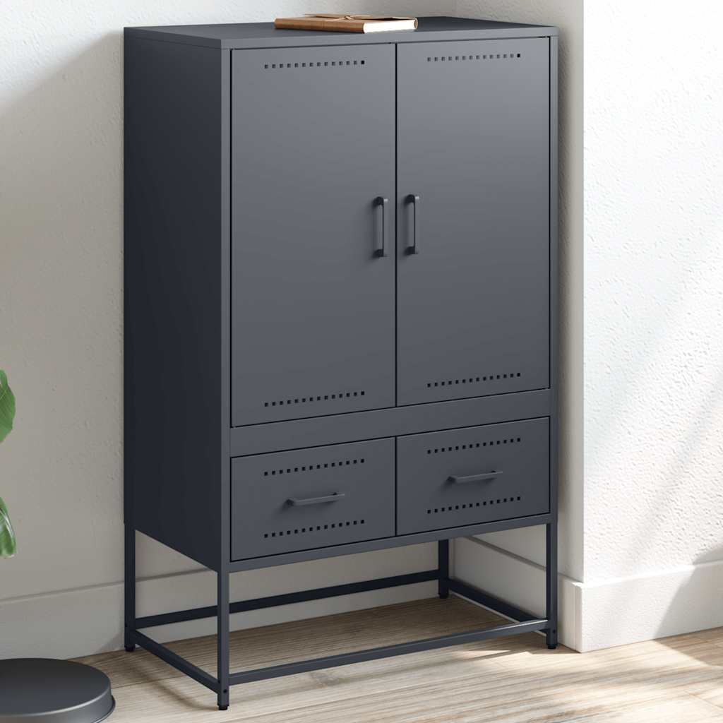 Augstais Skapītis Pelēks 68X39X111,5 Cm, Tērauds