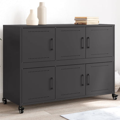 Kumode, Antracītpelēka, 100,5X39X72 Cm, Tērauds
