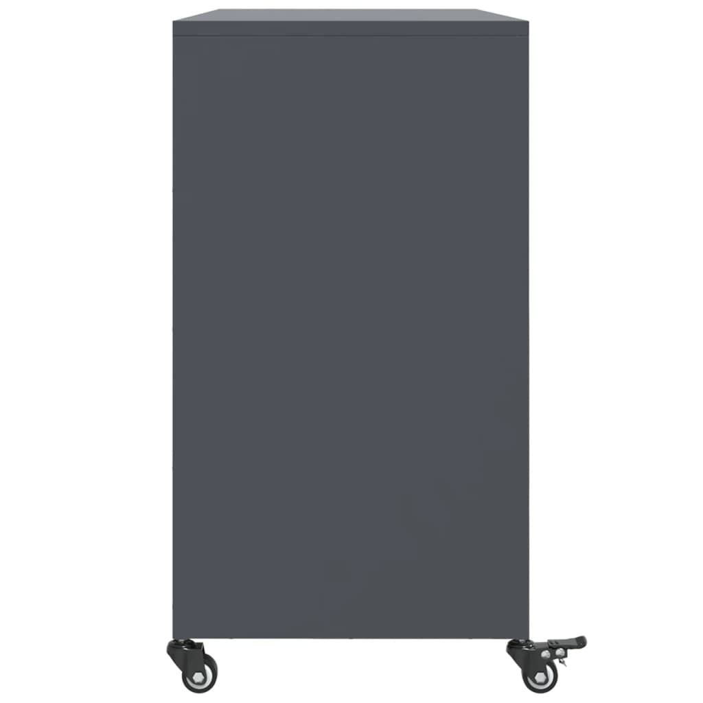 Kumode, Antracītpelēka, 100,5X39X72 Cm, Tērauds